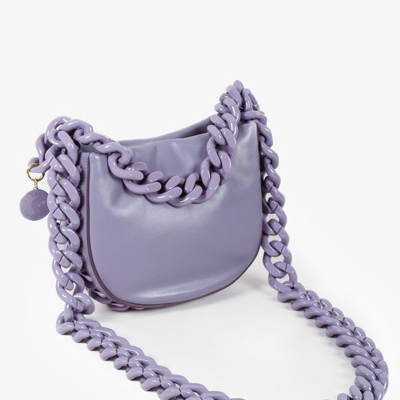Stella McCartney Puffy Frayme Shoulder Bag in Grape - Picture 6 of 15